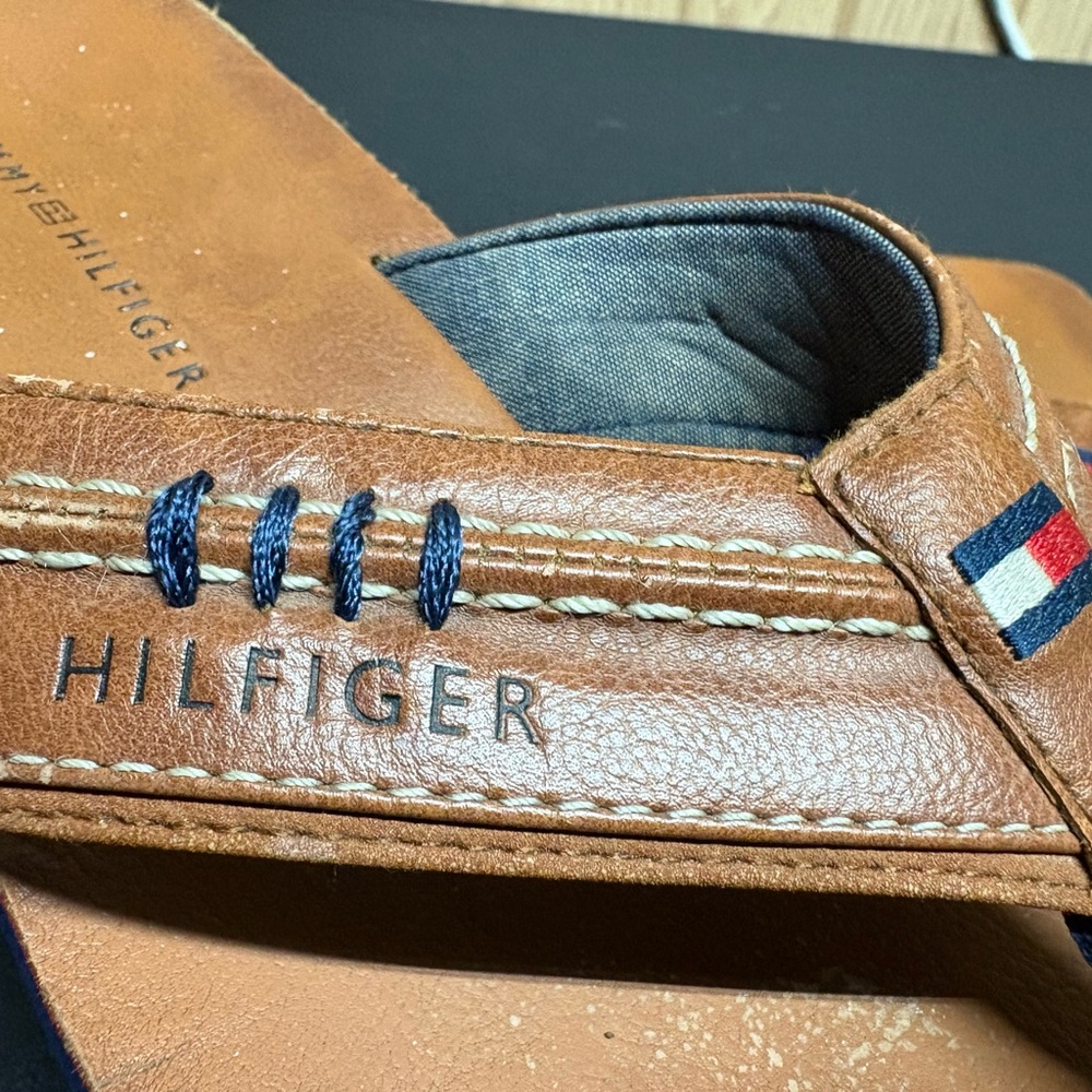 Tommy Hilfiger Brown Leather Sandals